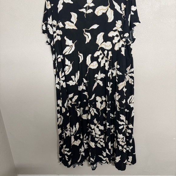 Sonoma Floral Dress Size 2x w/ Pockets Button Front Tiered Midi Dress - Picture 9 of 13